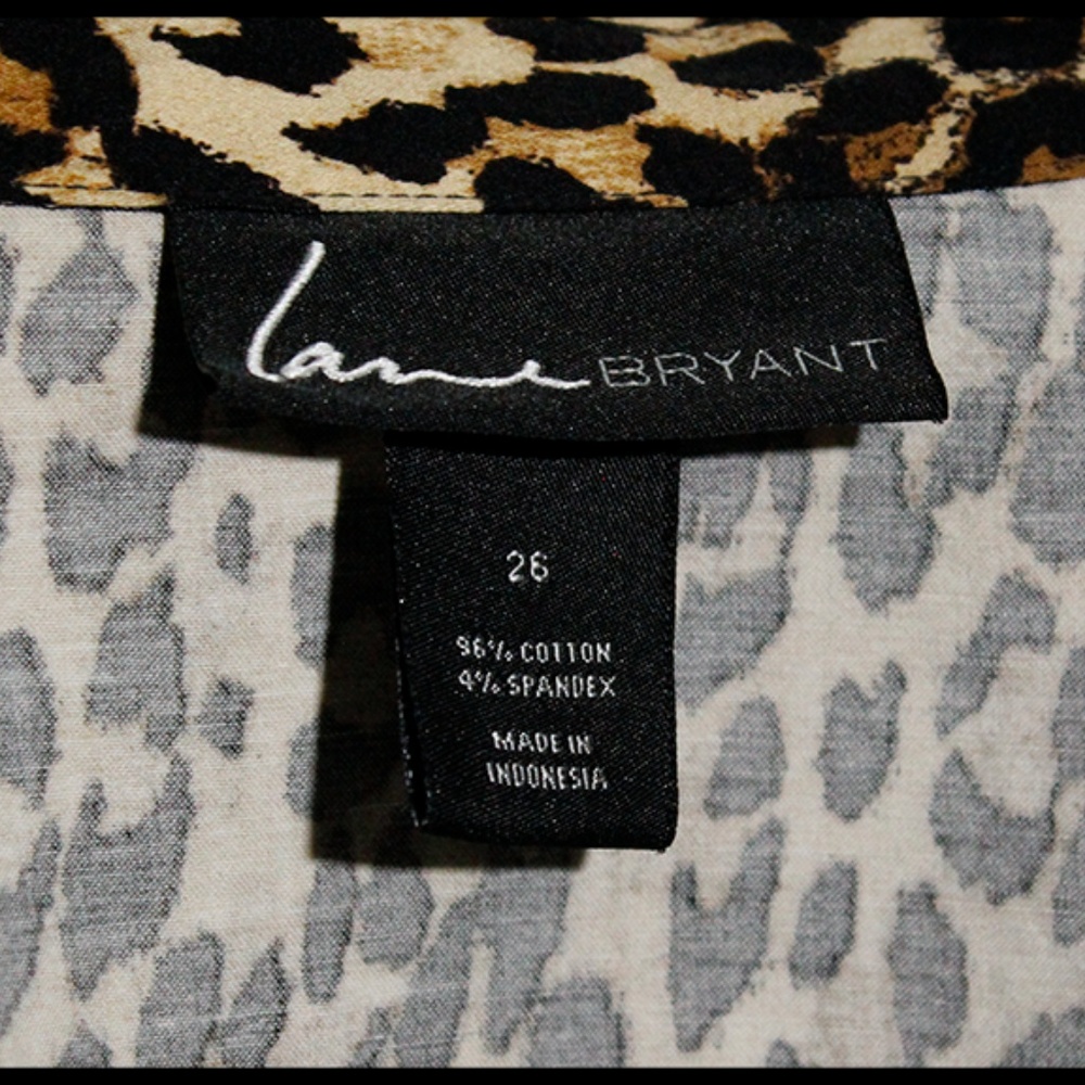 Lane Bryant Cheetah print blouse Women’s Plus 26 NWOT - Picture 6 of 6
